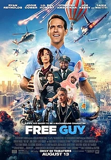Free Guy stars Ryan Reynolds as an NPC in a video game. 