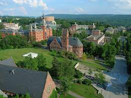 Pictured is Cornell University in Ithaca, New York. Its an Ivy League School where you can become a wine connoisseur,