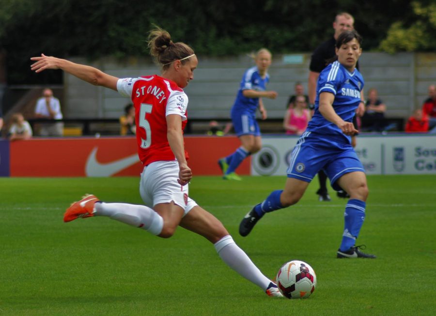 Pictured+is+Casey+Stoney+kicking+the+ball+against+Chelsea+Ladies+in+the+Continental+Cup+game+in+2014.+She+now+coaches+San+Diego+Wave+FC.+