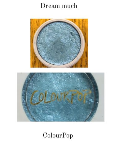 ColourPop super shock shadow, dream much. Contains a  creamy soft texture with a pop of glitter.