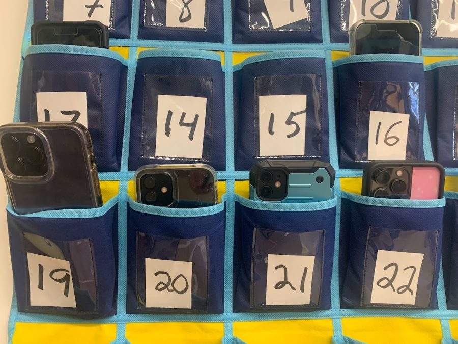Cell phone hotels or cubbies have popped up in many classrooms over the past few years but resurfaced this year as cell phones impact the classroom.
