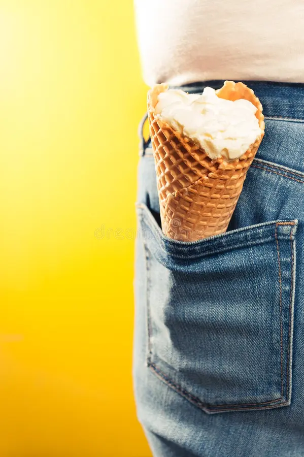 Keep your ice cream in your hands, dont want to get into a sticky situation.