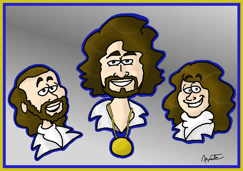 the bee gees members in art form