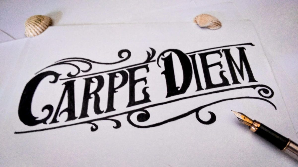 Enjoy the present and don't worry about the future, as in It's a beautiful day, so forget tomorrow's test—carpe diem!
