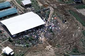 Aerial view of the Jonestown massacre