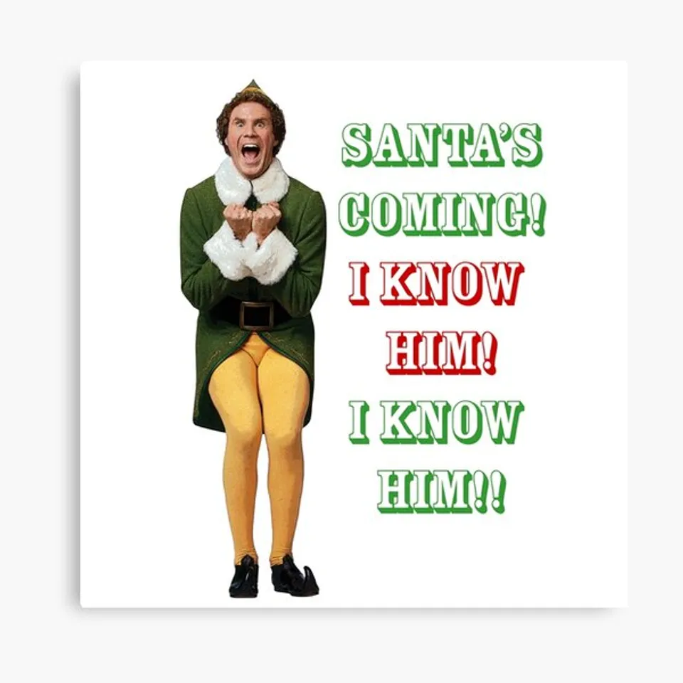 Photo via Printerval under creative Commons license
Buddy the elf is excited about Christmas. Buddy the elf spends all his life with Santa which makes him very comfortable with him.