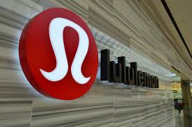 Lululemon clothing brand sign located on a wall. This is eye catching for customers to come and enjoy their products.