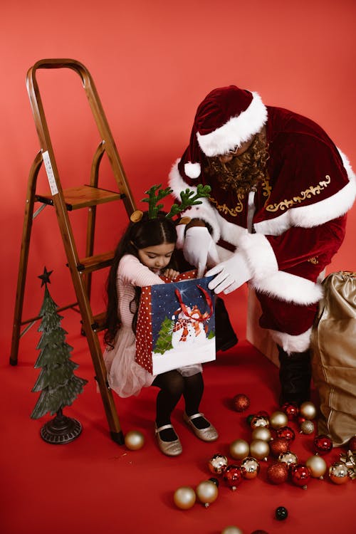 Santa Claus brings gifts for children who have been good all year. 