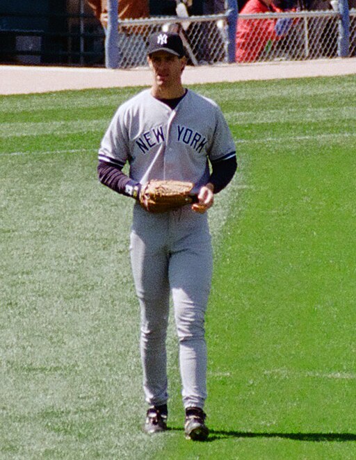 
Paul O'Neill in right field for the New York Yankees during a game against the Chicago White Sox at New Comiskey Park in 1996.