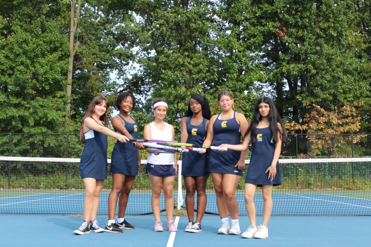 A few years ago the Colonia High School, girls' tennis team had a sports media day. Although some pictures were taken of individuals, more group shots were taken to highlight their closeness as a team.