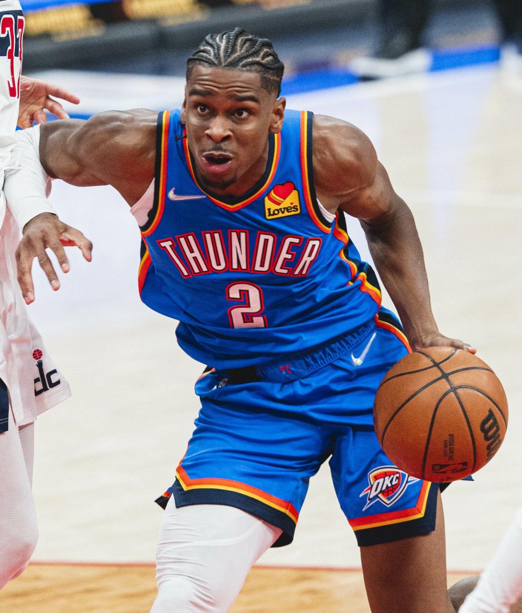 SGA drives to the basket in his signature style the very move that has critics crying foul.