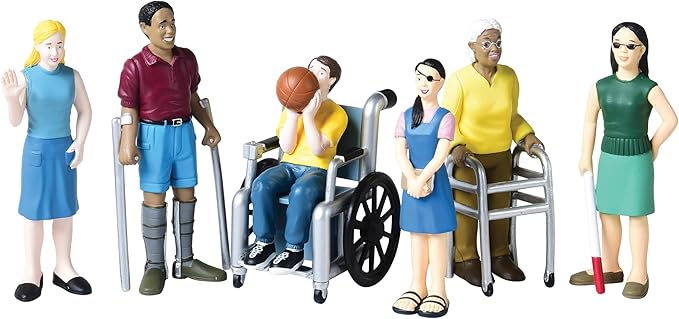 The Creative Minds Marvel Education Friends with Diverse Abilities Figure Set is a 6-piece, inclusive vinyl toy set designed for children ages 3 and up.